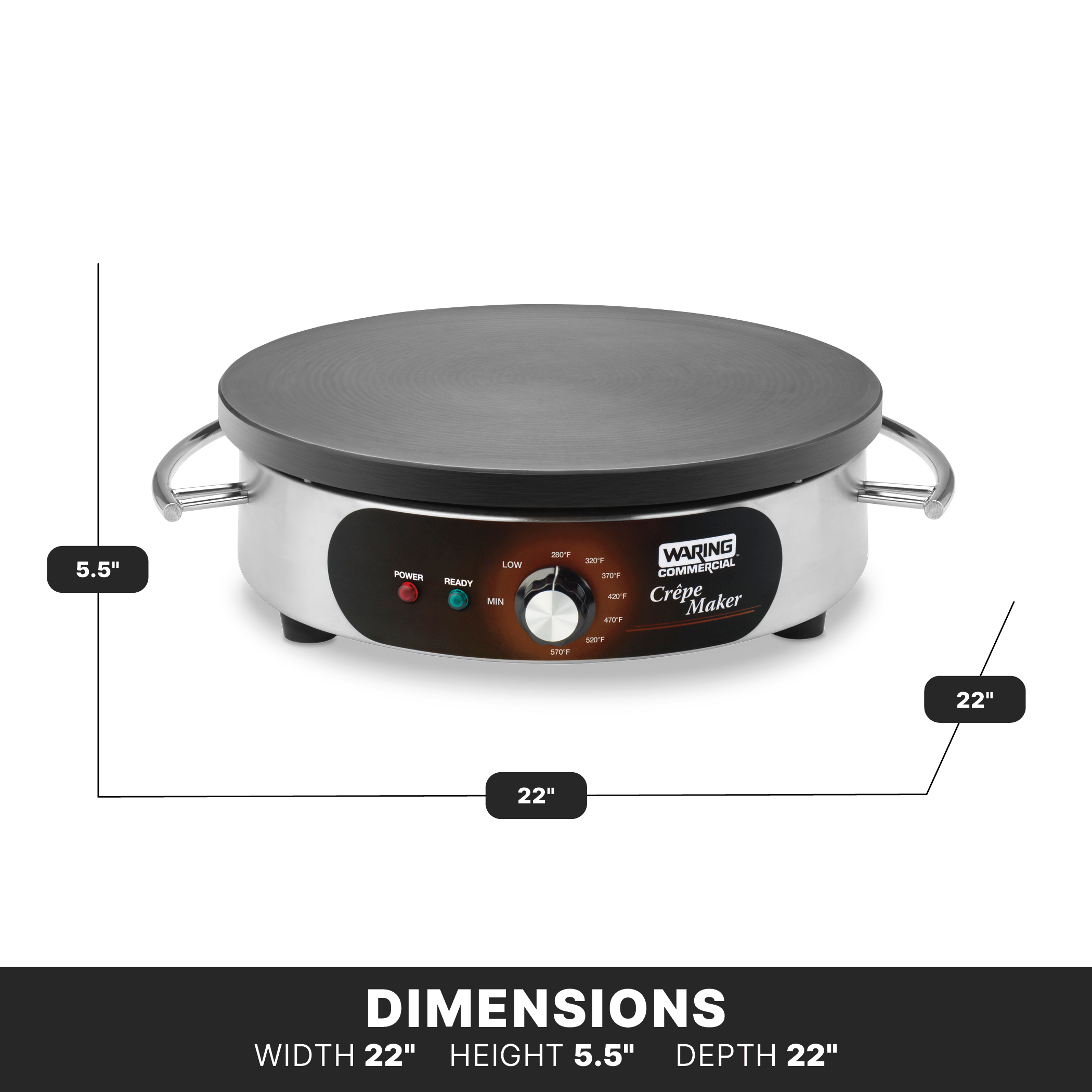 16" Electric Crepe Maker, 208/240 Volt